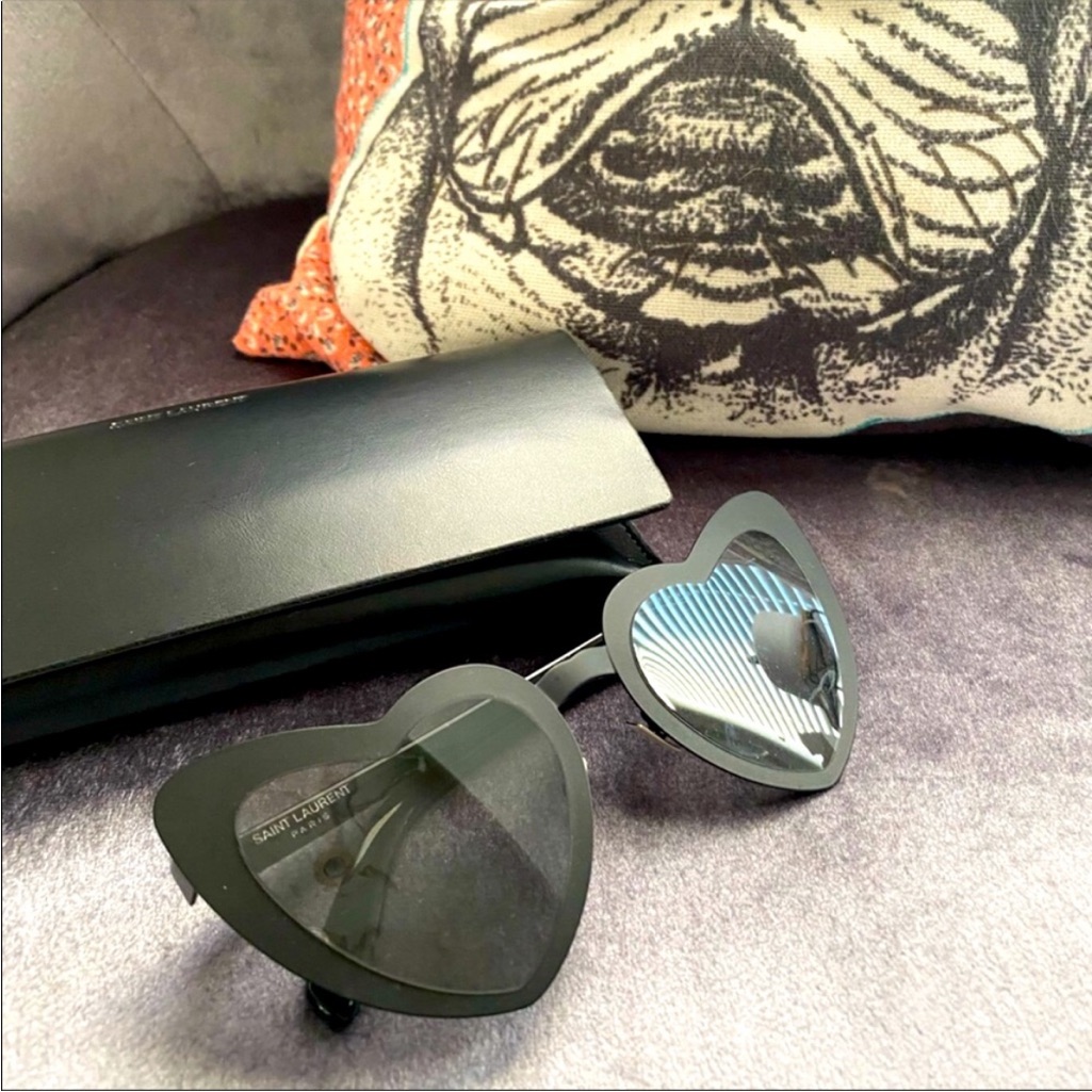 Saint Laurent Black Heart Sunglasses